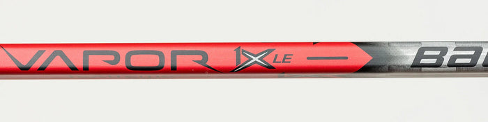 Bauer Vapor 1X LE hockey stick close-up with red and silver graphics, TheHockeyShop.com