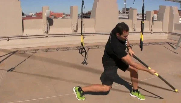 Man practicing hockey training with stick on rooftop, TheHockeyShop.com equipment demo
