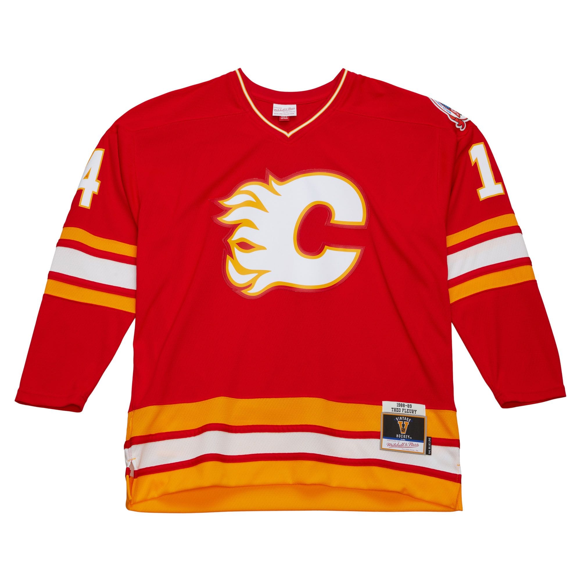 Theoren Fleury Calgary Flames Stanley Cup Vintage Throwback Jersey