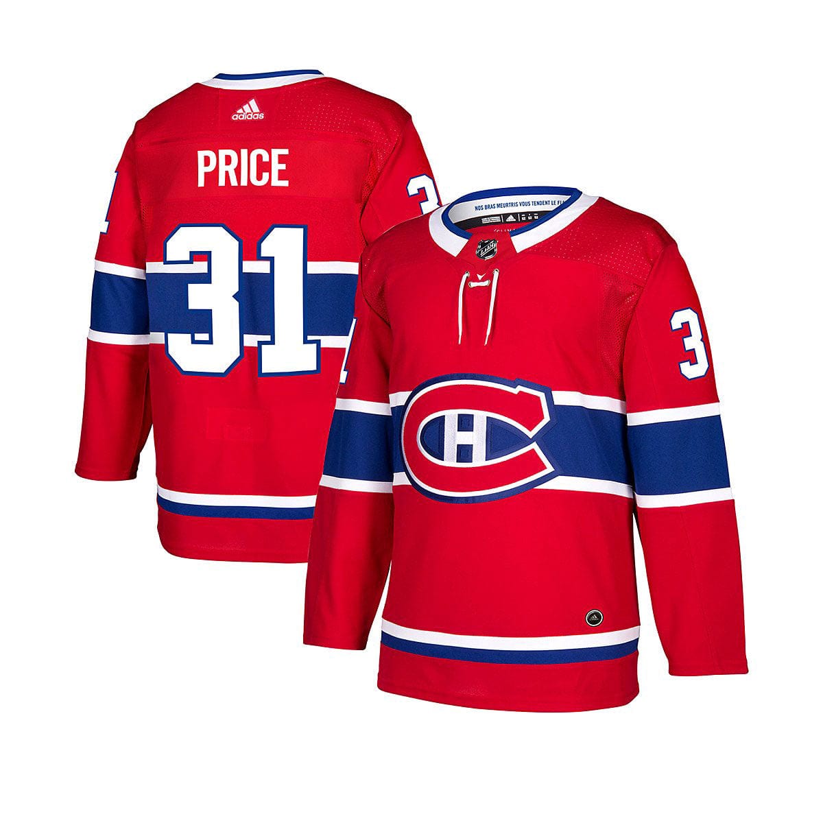 CAREY PRICE MONTREAL CANADIENS AUTHENTIC ADIDAS HOCKEY JERSEY