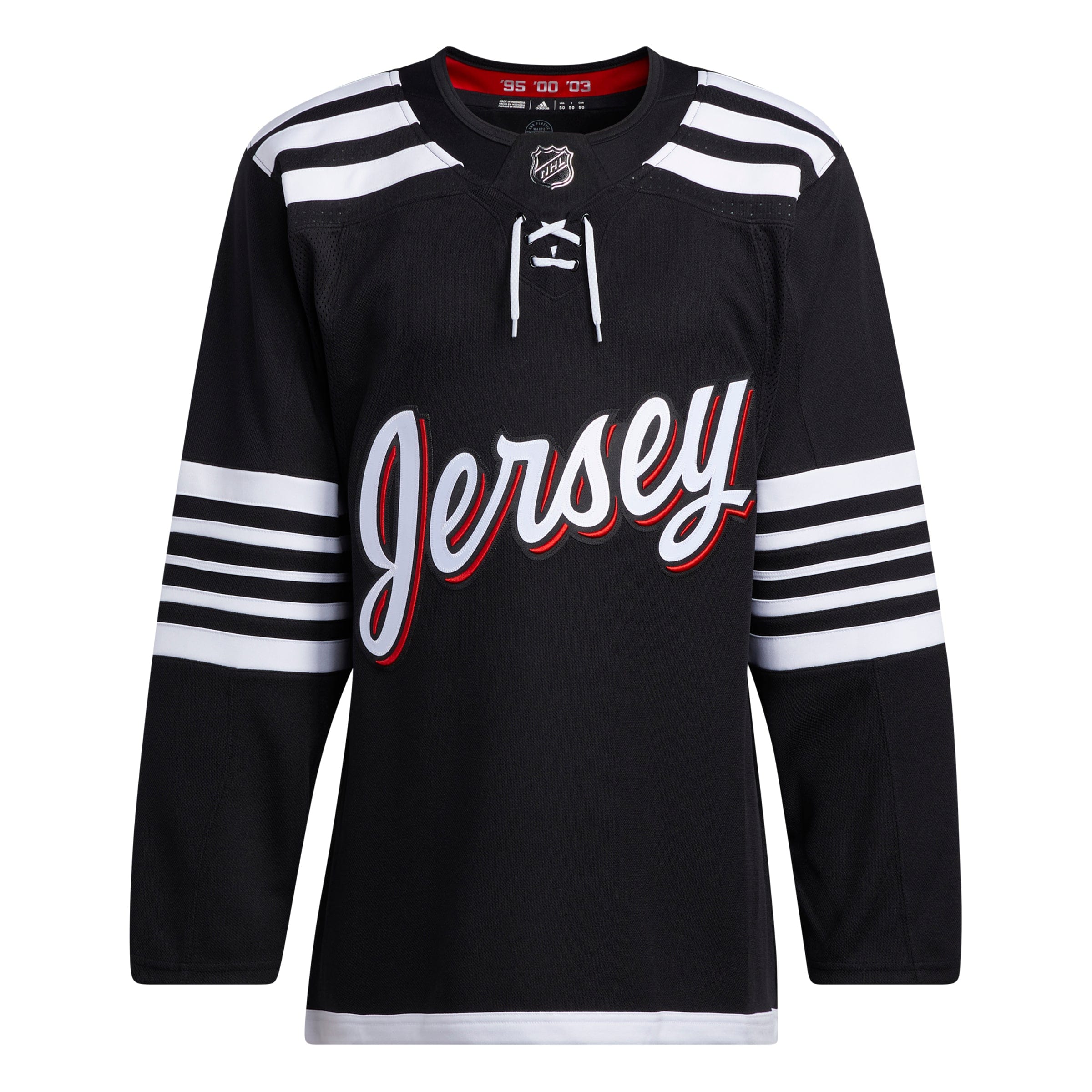 New Jersey Devils Black Classic Mesh V-Neck T-Shirt - NHL Shop Europe 