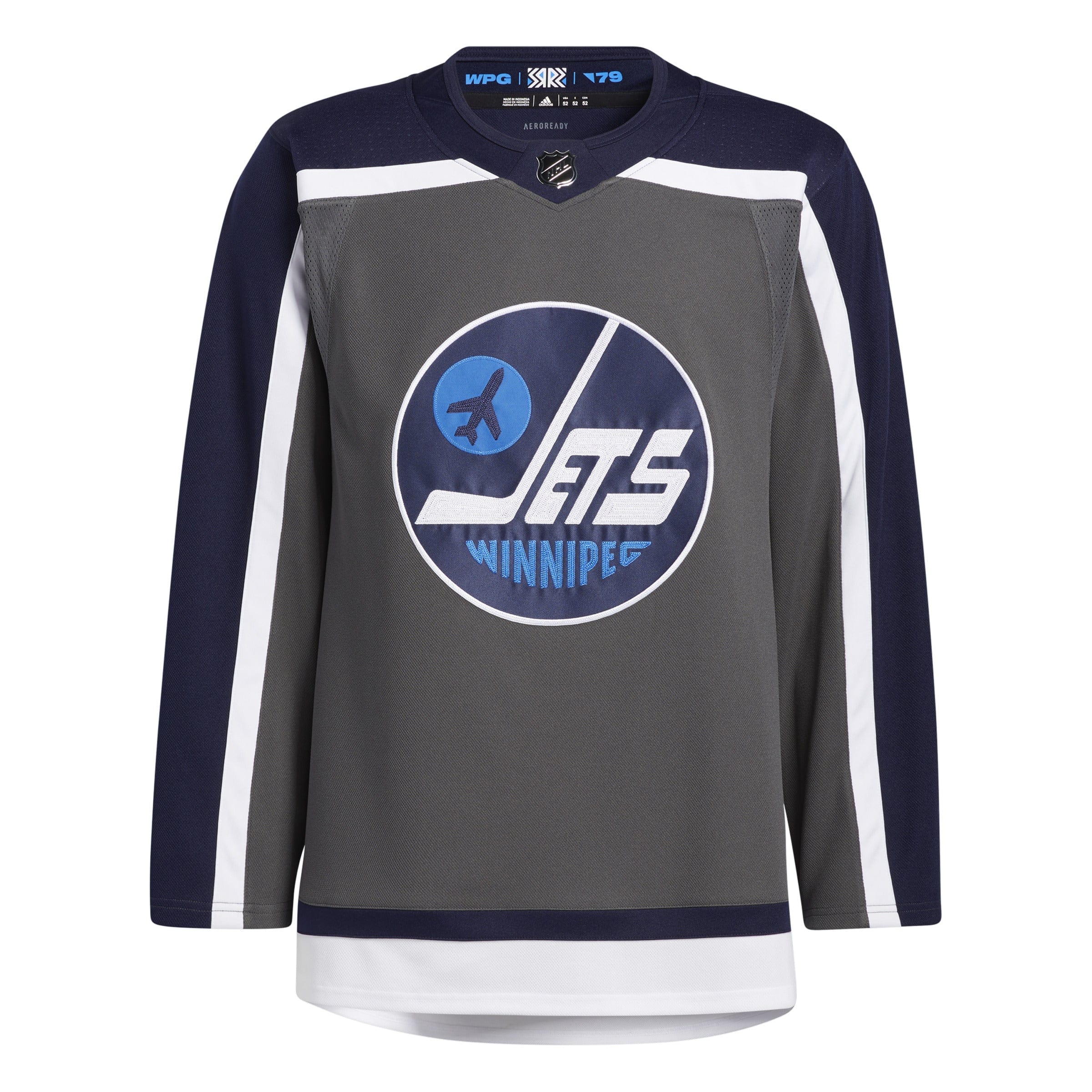 Winnipeg Jets adidas 2020/21 Reverse Retro Authentic Jersey - Gray