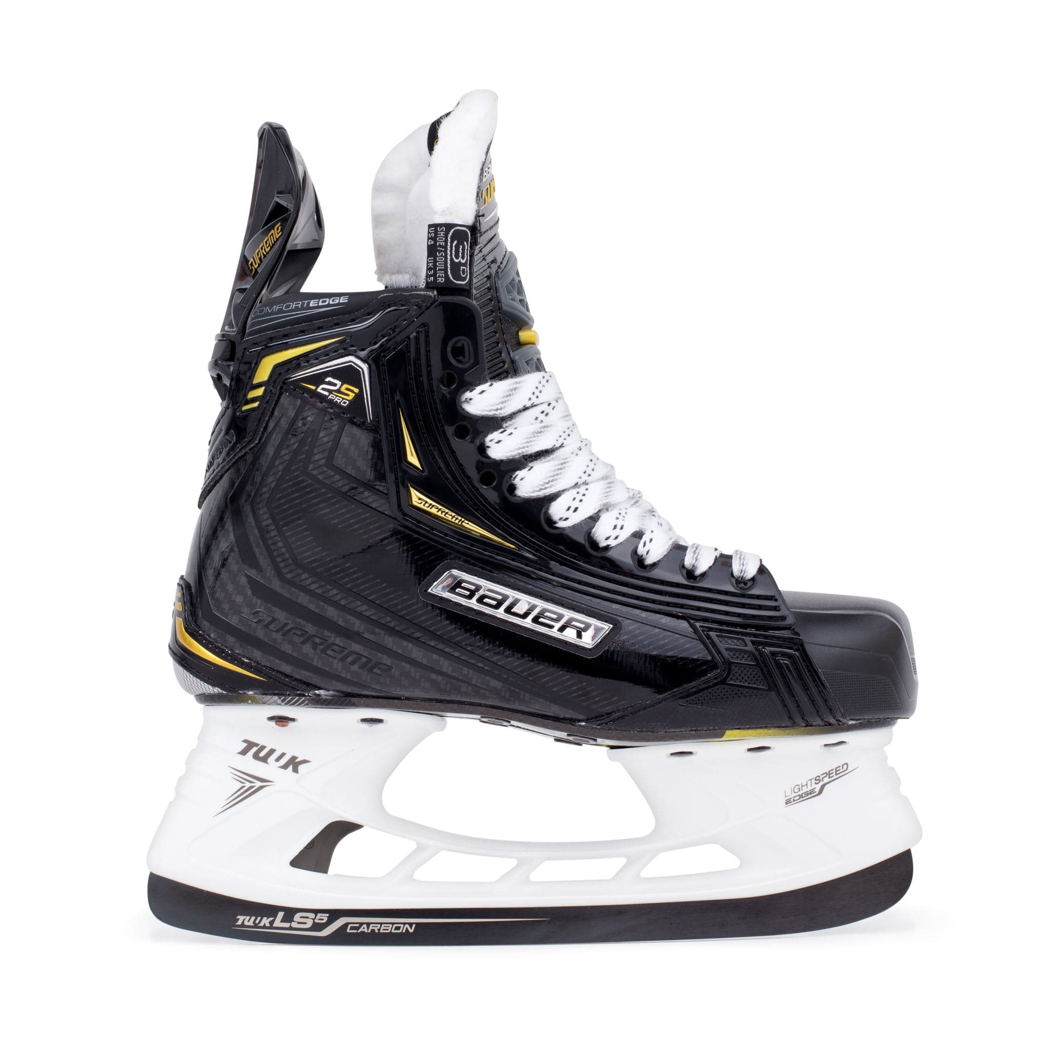 Used Bauer Supreme 2S Junior Size 4.0 Skates (extra steel included)