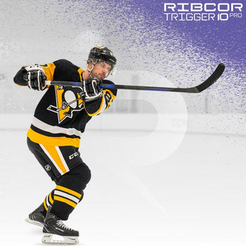 Sidney Crosby shooting with a Ribcor Trigger 10 Pro stick