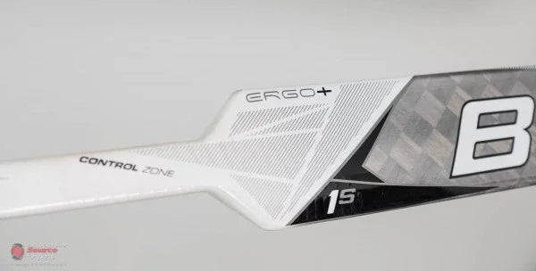 Close-up of Bauer Supreme 1S goalie stick, ERGO+ grip, featured at The Hockey Shop