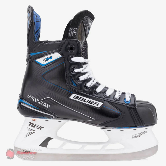 Bauer Nexus 2N hockey skate, black with blue accents, from The Hockey Shop equipment selection