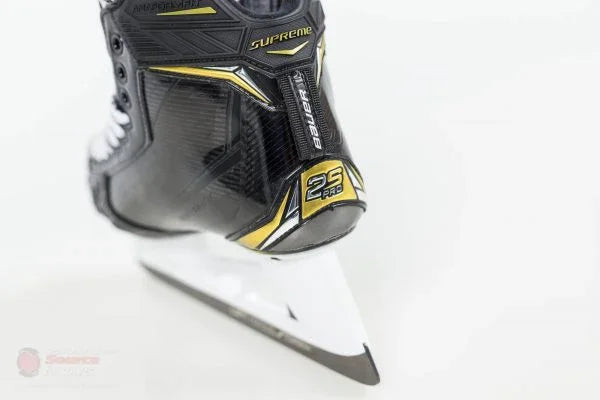 Close-up of Bauer Supreme 2S Pro hockey skate blade, sold at TheHockeyShop.com