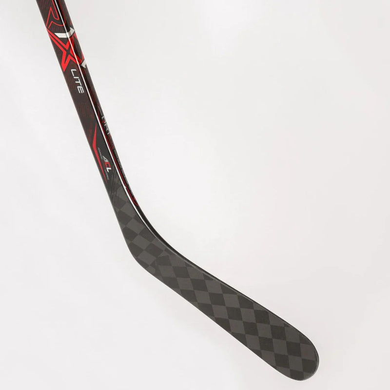 Bauer 1X Lite hockey stick with carbon fiber blade on white background at TheHockeyShop.com