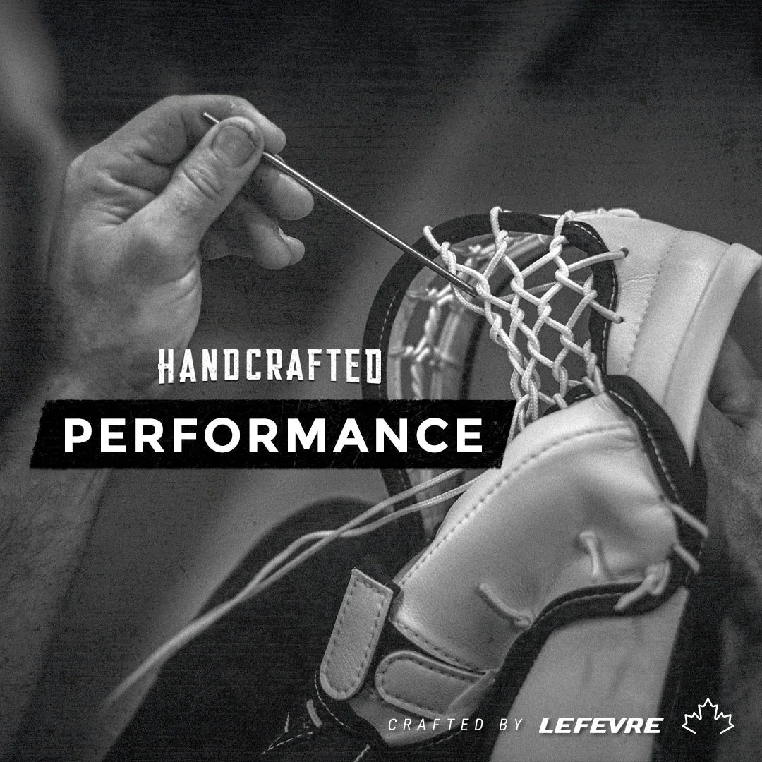 Handcrafting a True goalie glove, close-up detail, TheHockeyShop.com goalie equipment