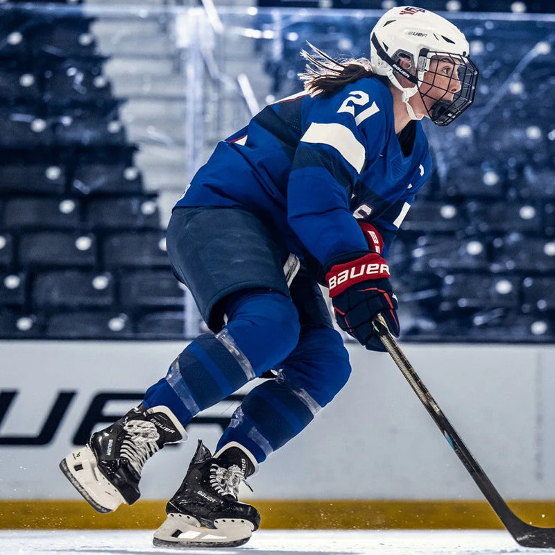 Hilary Knight skating in Bauer Shadow skates