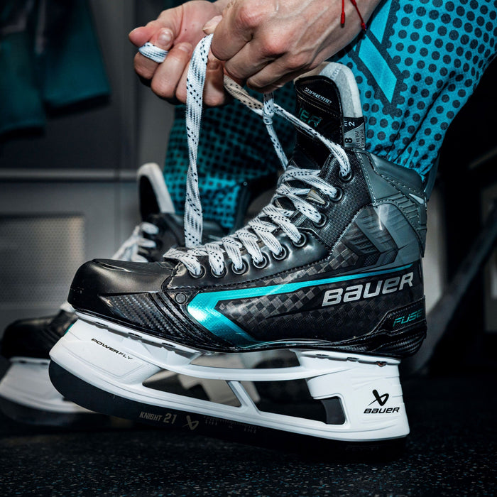 Hilary Knight tying her Supreme FUSE skate laces