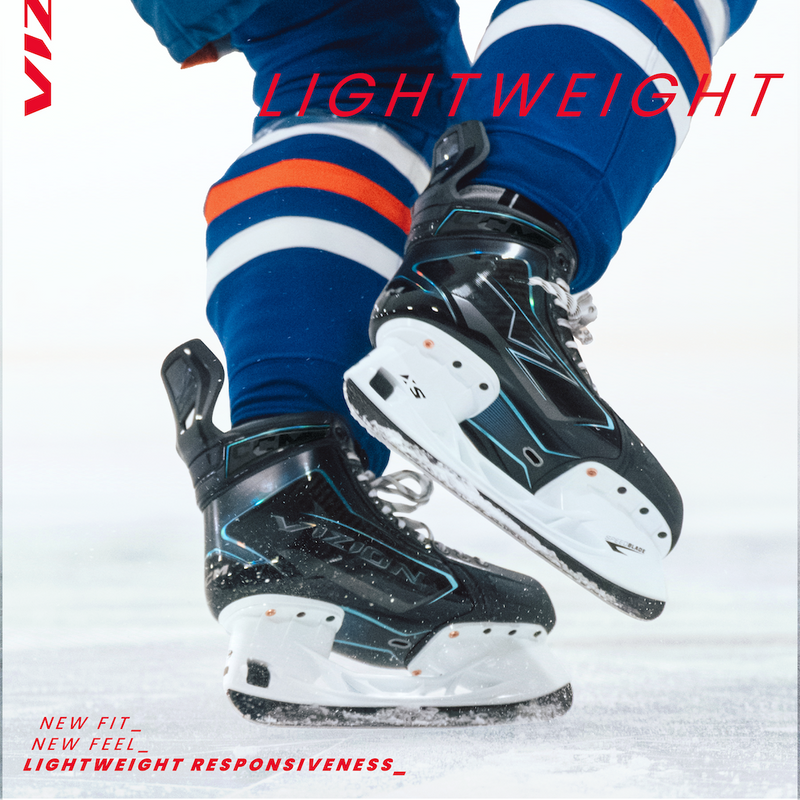 Connor McDavid skating with VIZION skates