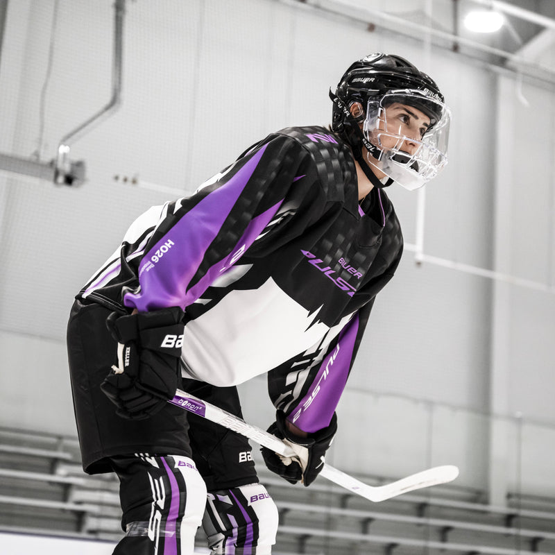 Megan Keller with a Pulse 2 hockey stick