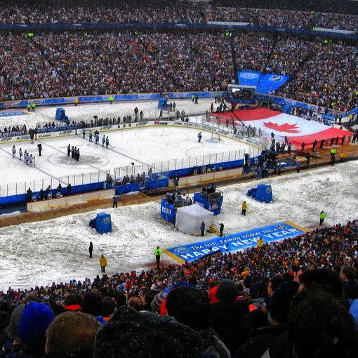 Ralph Wilson Stadium (now Highmark Stadium), near Buffalo, during the first Winter Classic in 2008
