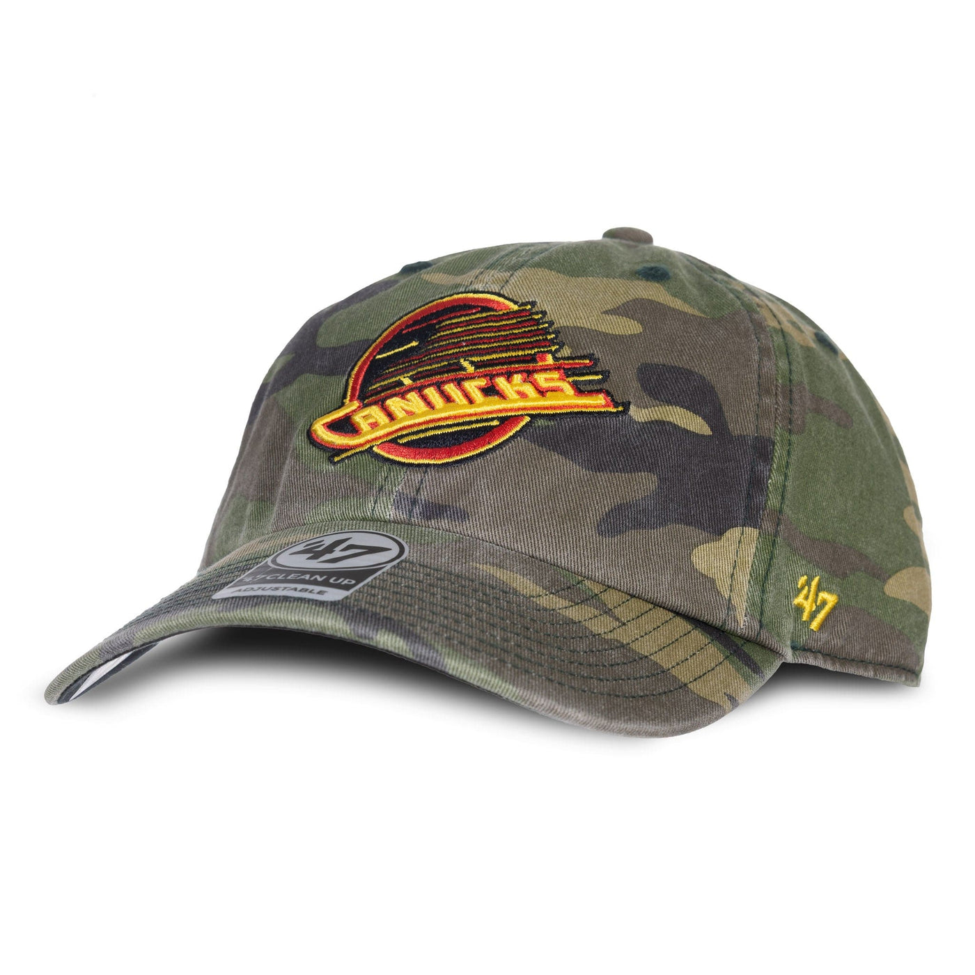 47 Brand NHL Camo Clean Up Adjustable Hat - Vancouver Canucks Third Skate - TheHockeyShop.com