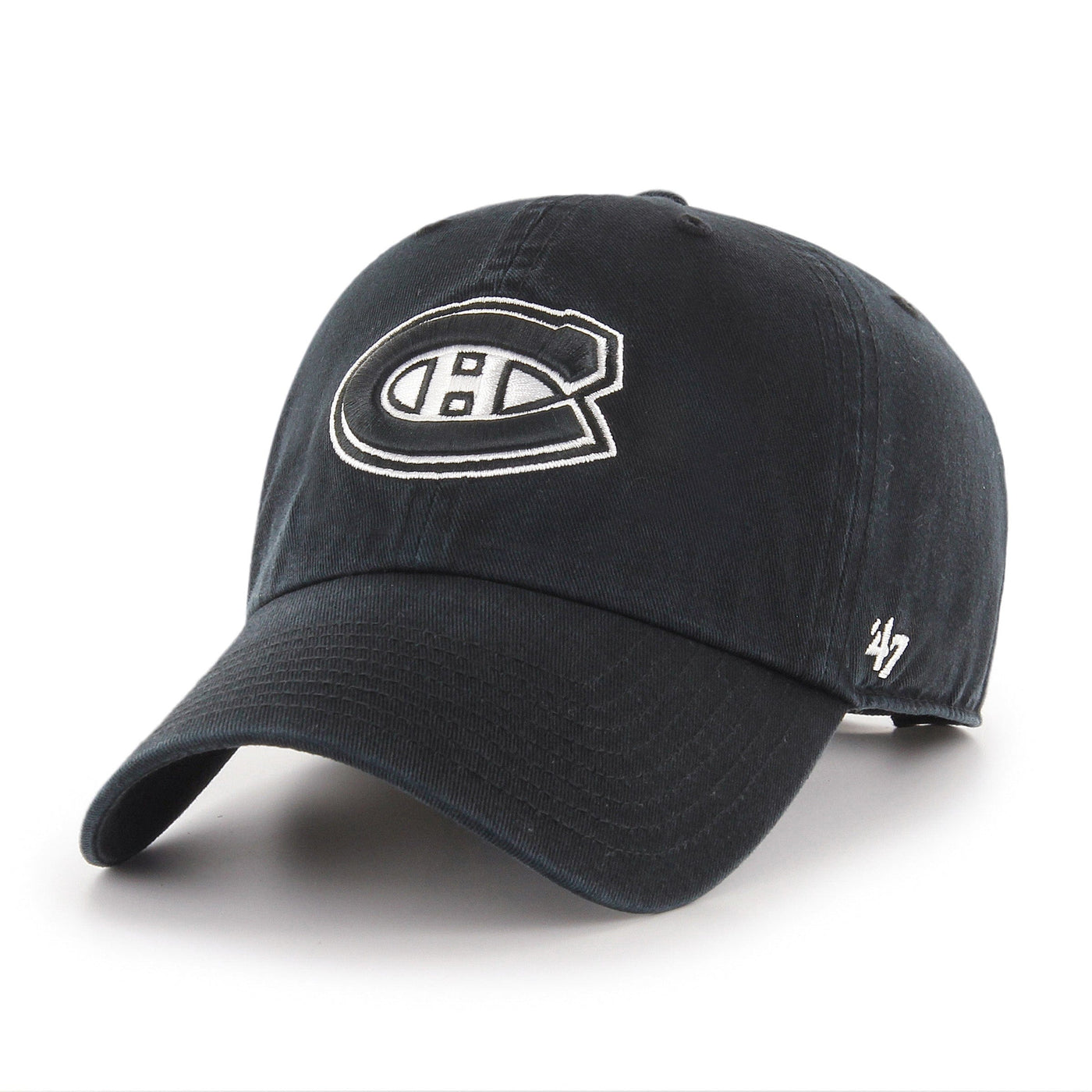47 Brand NHL Clean Up Black / White Adjustable Hat -  Montreal Canadiens - TheHockeyShop.com