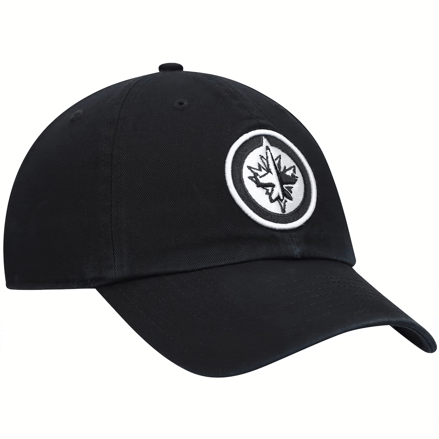 47 Brand Hats 47 Brand NHL Clean Up Black / White Adjustable Hat - Winnipeg Jets OSFM / Black - TheHockeyShop