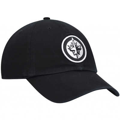 47 Brand Hats 47 Brand NHL Clean Up Black / White Adjustable Hat - Winnipeg Jets OSFM / Black - TheHockeyShop