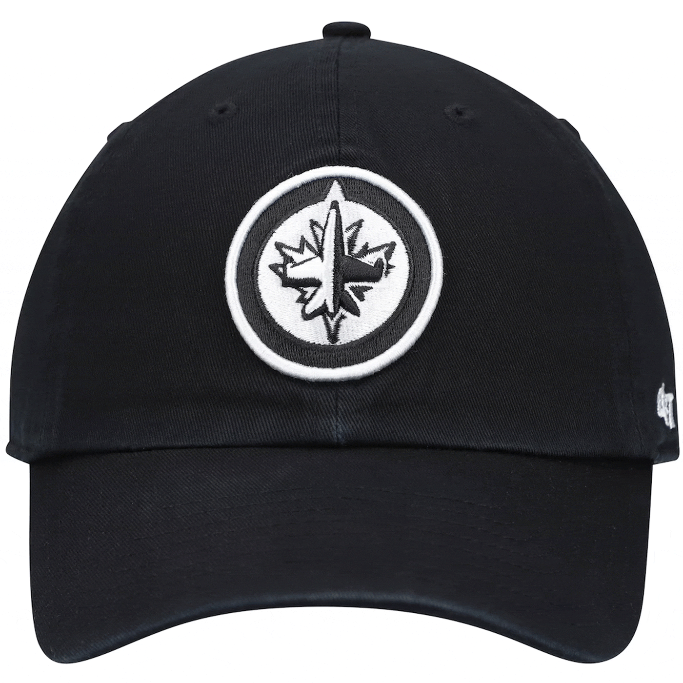 47 Brand Hats 47 Brand NHL Clean Up Black / White Adjustable Hat - Winnipeg Jets OSFM / Black - TheHockeyShop