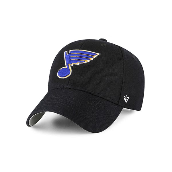47 Brand Hats 47 Brand NHL MVP Adjustable Hat - St. Louis Blues Black / OSFM - TheHockeyShop