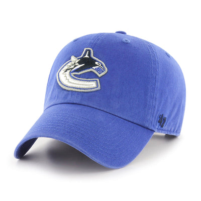 Vancouver Canucks 47 Brand NHL Clean Up Highpoint Adjustable Hat Blue - The Hockey Shop Source For Sports