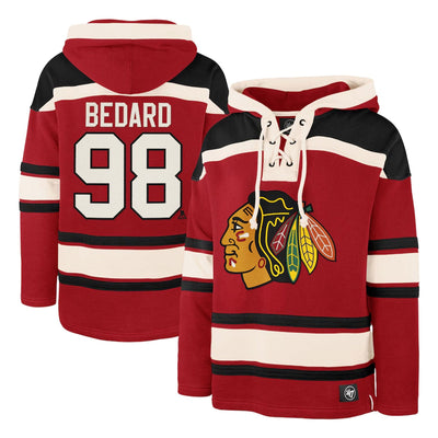 47 Brand NHLPA Lacer Fleece Mens Hoody - Chicago Blackhawks Connor Bedard - TheHockeyShop.com
