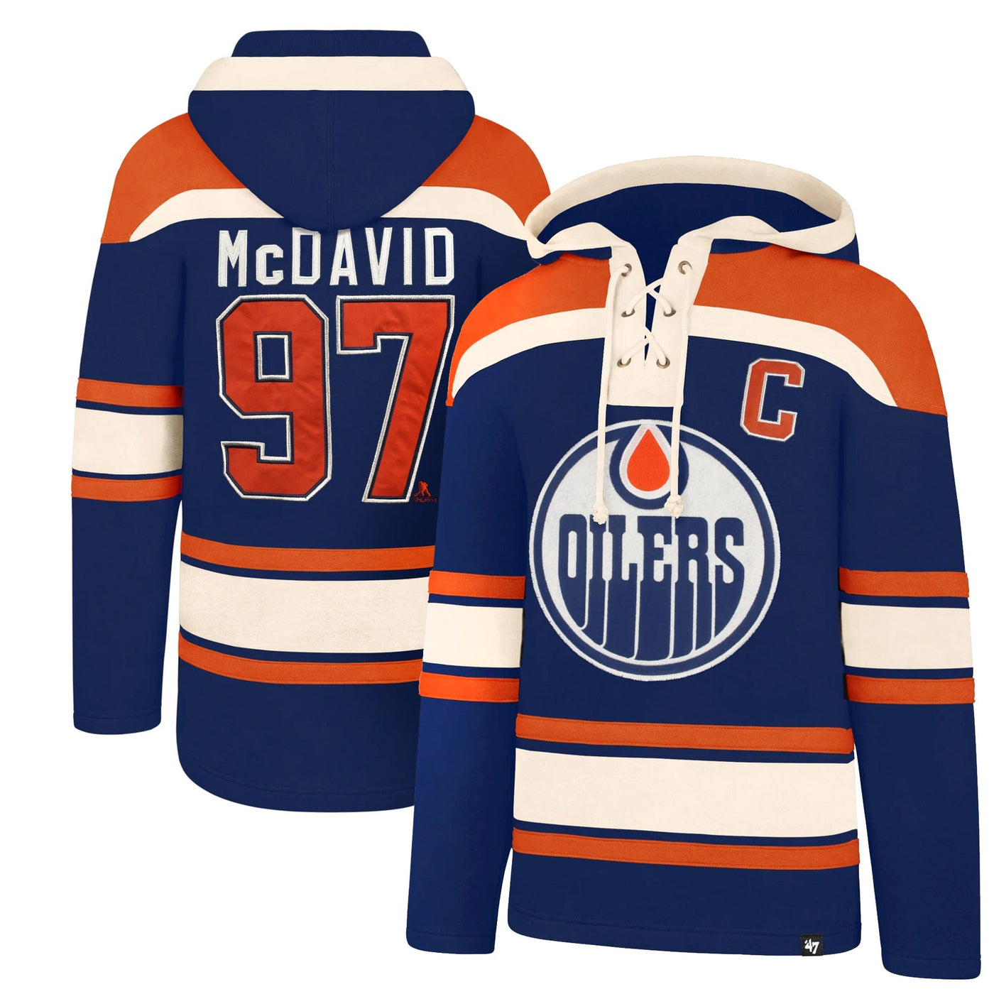 47 Brand NHLPA Lacer Fleece Mens Hoody -  Edmonton Oilers Connor McDavid - TheHockeyShop.com