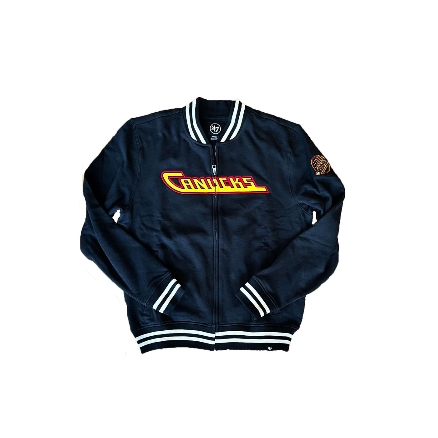 47 Brand Wax Pack Pro Camden Track Jacket Mens - Vancouver Canucks Retro Skate - TheHockeyShop.com