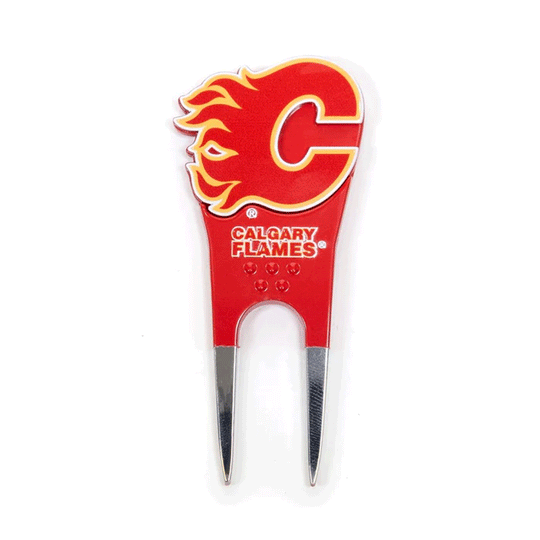 NHL Calgary Flames Golf Divot Tool OS - The Hockey Shop