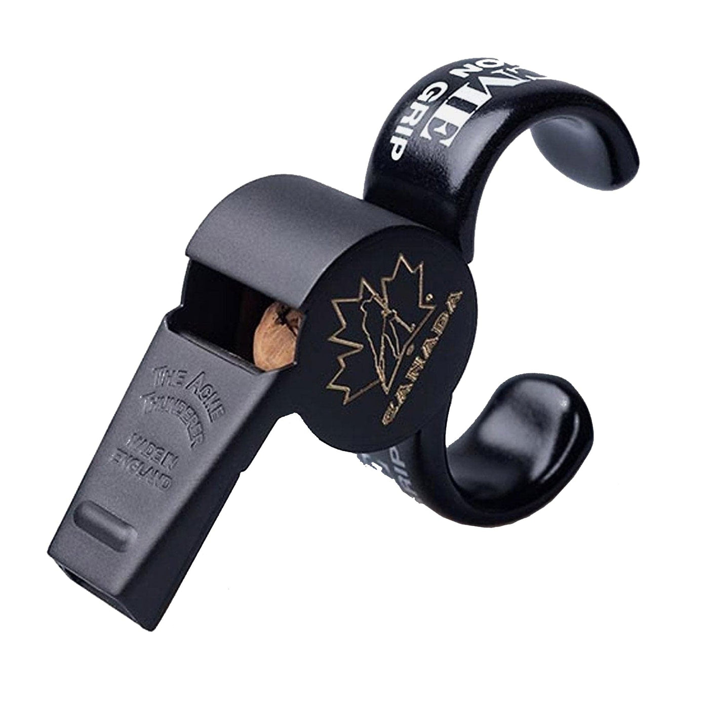 Acme Thunderer Finger Grip Whistle - Matte Black - The Hockey Shop Source For Sports