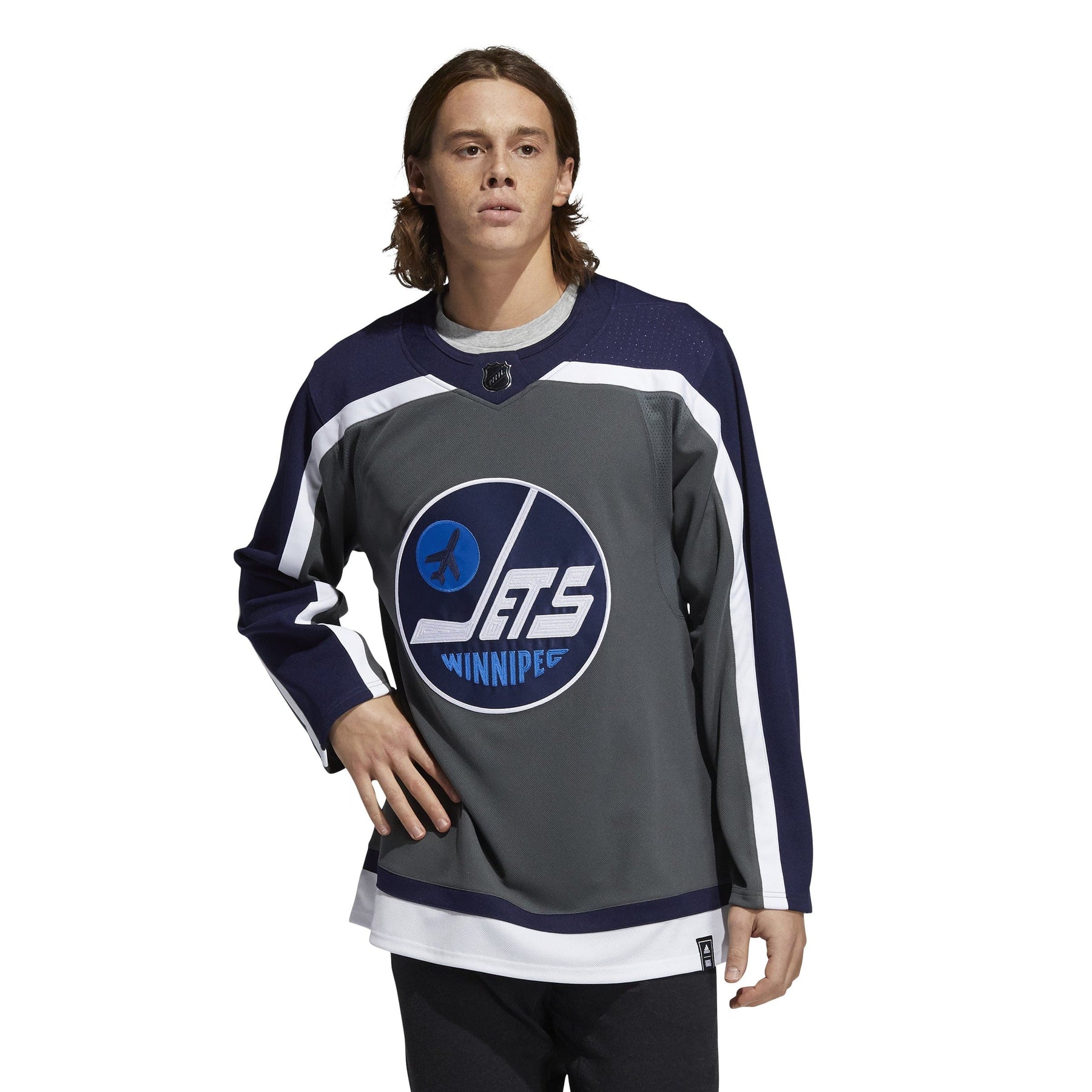 Customizable Winnipeg Jets Adidas 2022 Primegreen Reverse Retro Authentic NHL Hockey Jersey - Reverse Retro / XL/54