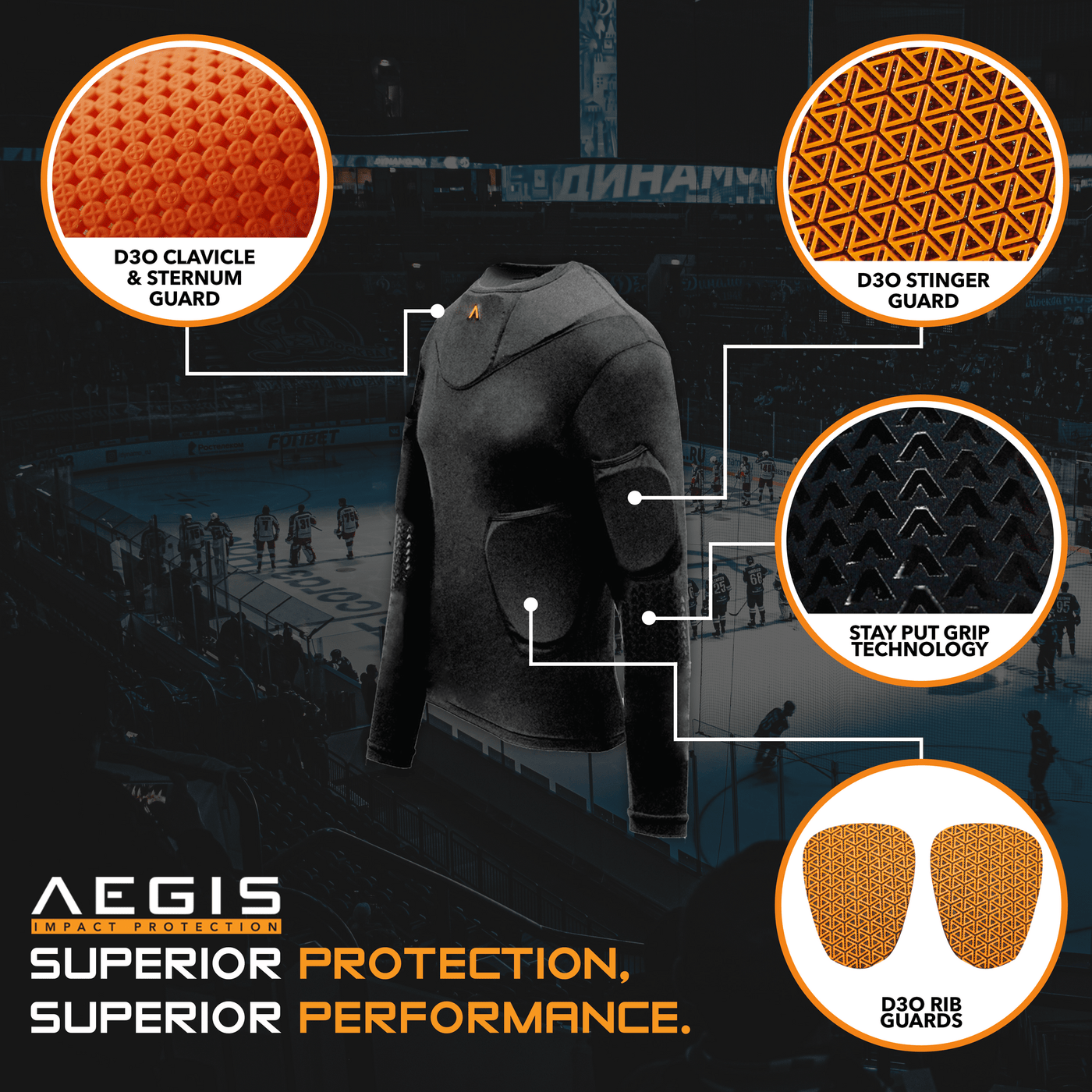 Aegis Interceptor Pro Senior Goalie Padded Shirt - TheHockeyShop.com