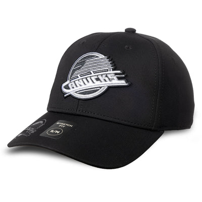 American Needle NHL E-Boss Platinum Stretch Hat -  Vancouver Canucks Skate - TheHockeyShop.com