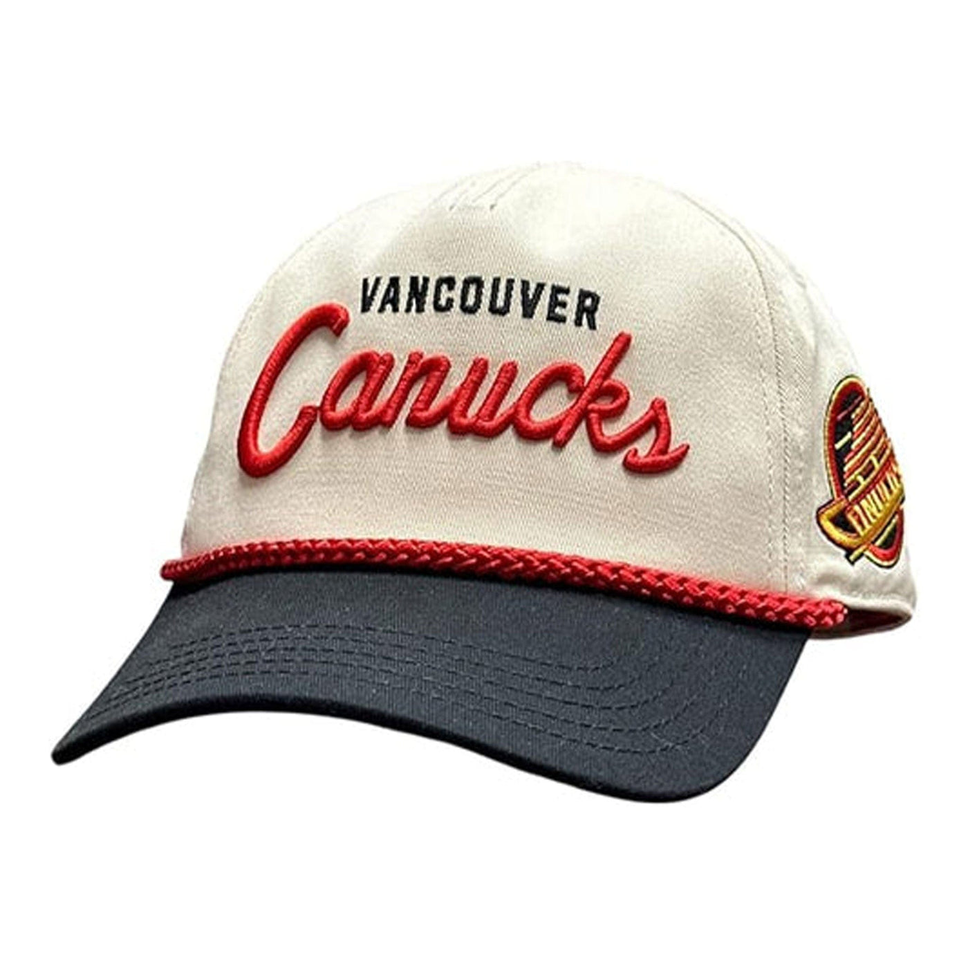American Needle NHL Roscoe Snapback Hat - Vancouver Canuck Retro Skate - TheHockeyShop.com