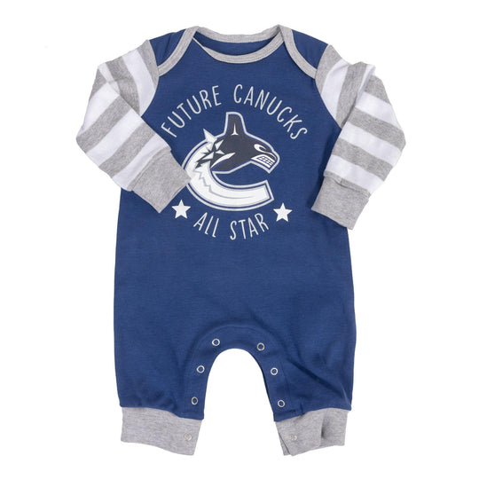 Outer Stuff NHL Big Star Long Sleeve Coverall - Vancouver Canucks 12M / Blue - The Hockey Shop