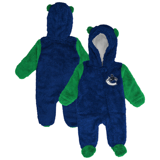 Outer Stuff NHL Stay Napping Teddy Fleece Baby Onzie - Vancouver Canucks 3-6M - The Hockey Shop