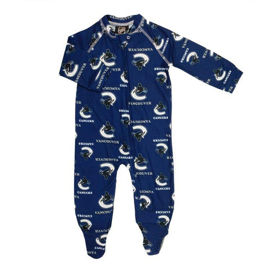 Vancouver Canucks Outer Stuff NHL Raglan Zip Up Cover All Blue / 6M - The Hockey Shop