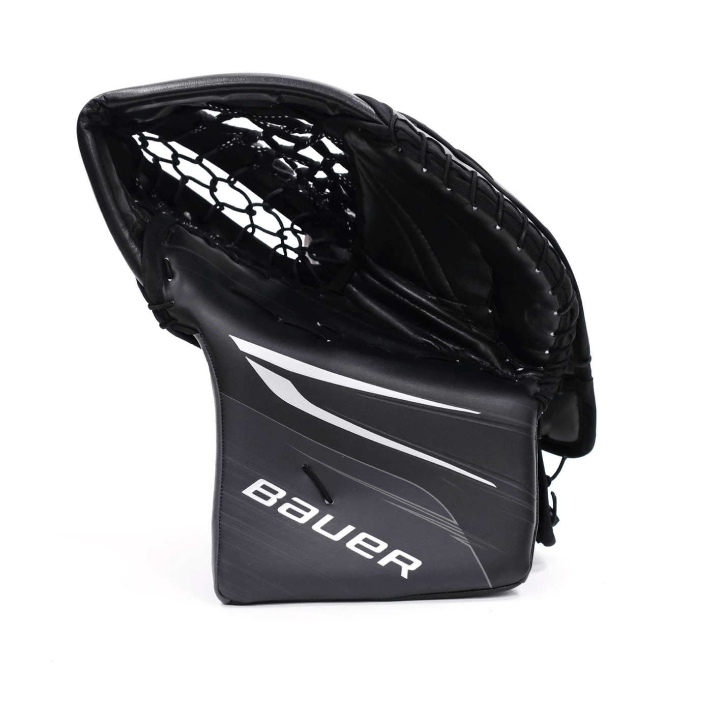 Bauer Vapor HyperLite2 Senior Goalie Catcher Black / Silver Regular - TheHockeyShop.com