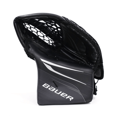 Bauer Vapor HyperLite2 Senior Goalie Catcher Black / Silver Regular - TheHockeyShop.com