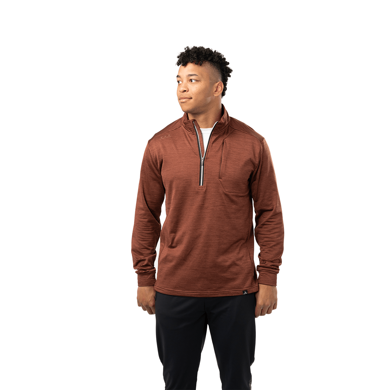 Bauer FLC Textured Half Zip Mens Hoody - TheHockeyShop.com