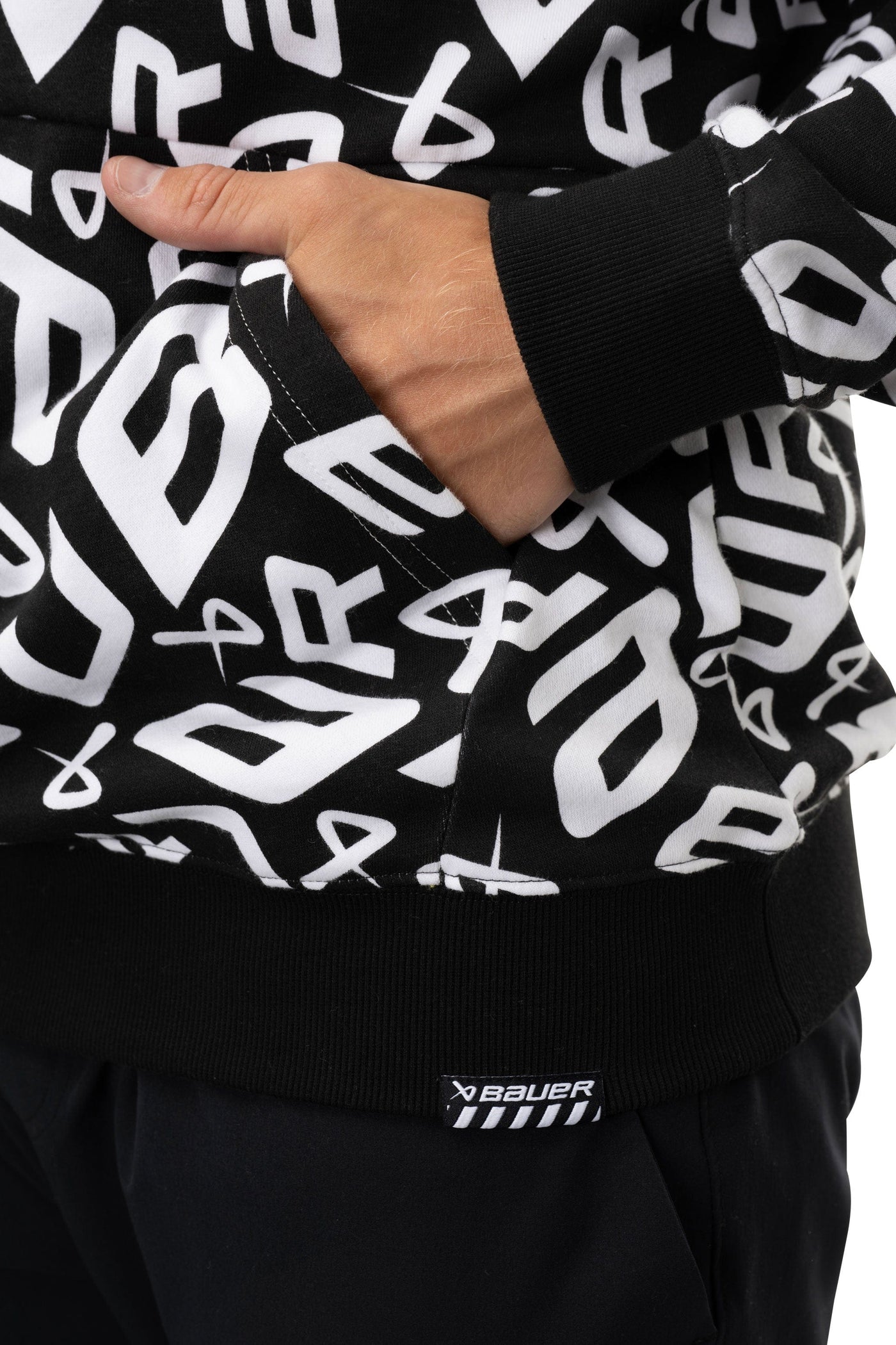 Bauer Scramble Hoody - Black / White - TheHockeyShop.com