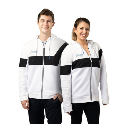 Bauer Textured FullZip Hoodie - White - TheHockeyShop.com