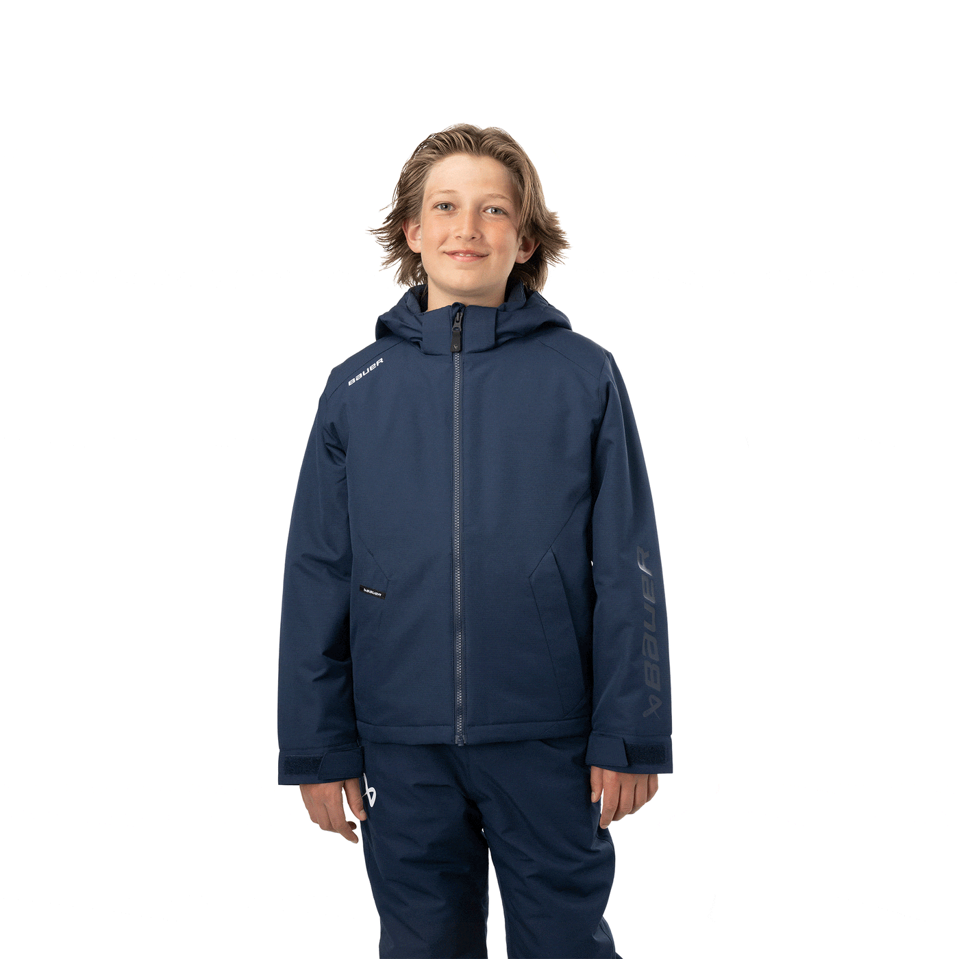 Bauer Jackets S24 Bauer Team Youth Heavyweight Jacket Navy / L - TheHockeyShop