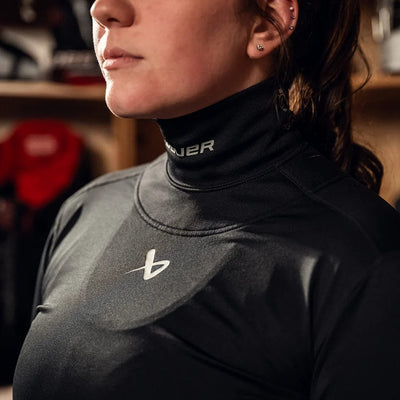 Bauer Pro NeckProtect Longsleeve Womens Neck Guard Shirt - TheHockeyShop.com