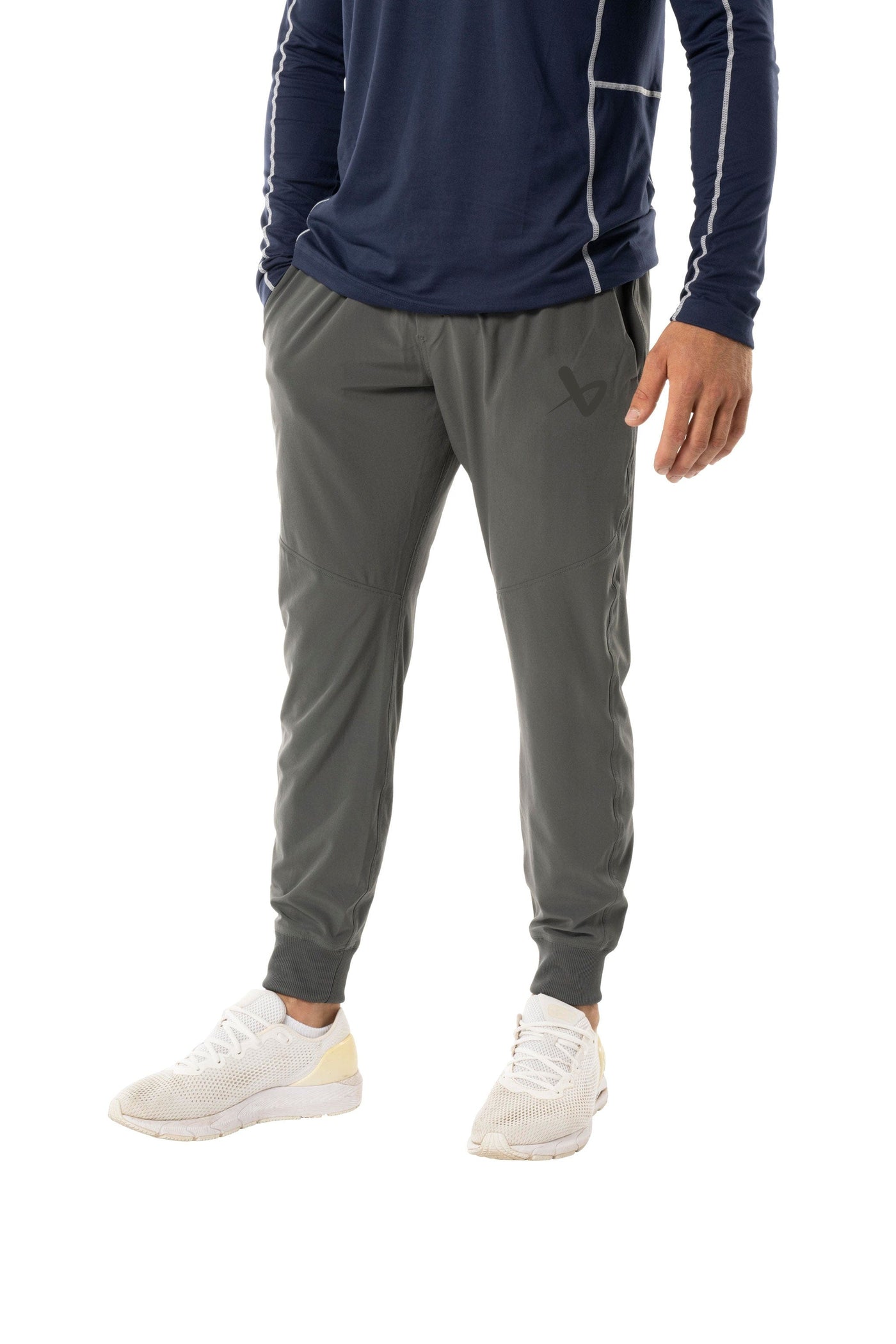 Bauer FLC Stretch Mens Jogger Pants - Grey - The Hockey Shop Source For Sports