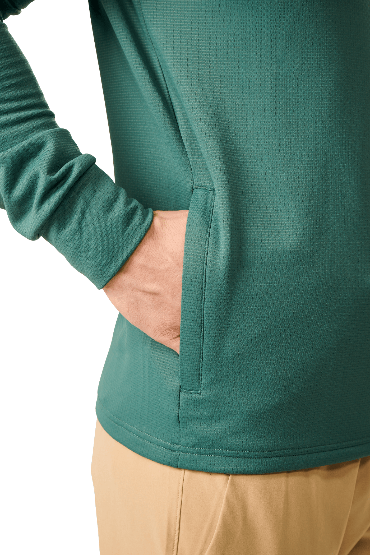 Bauer FLC 1/4 Zip Mens Hoody - Sea Pine - TheHockeyShop.com