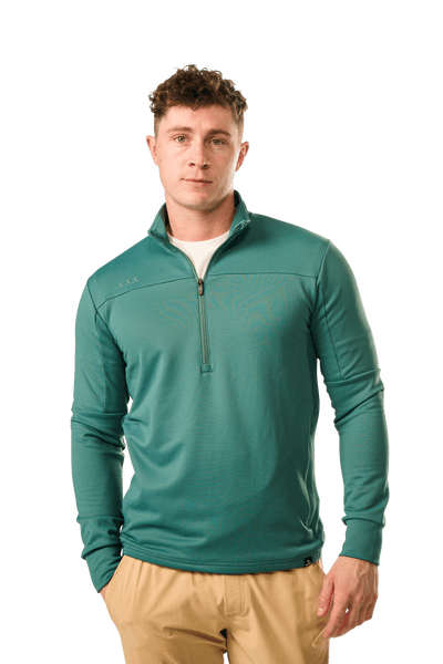 Bauer FLC 1/4 Zip Mens Hoody - Sea Pine - TheHockeyShop.com
