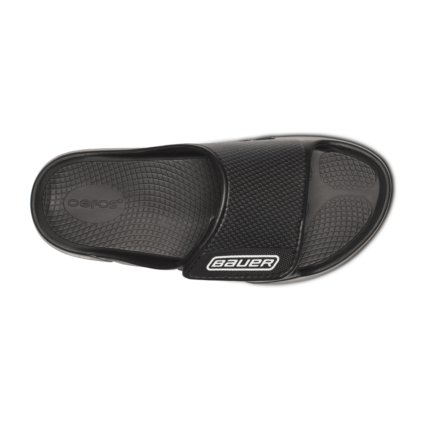 Bauer OOFOS Sport Flex Slide Sandals - Black - TheHockeyShop.com