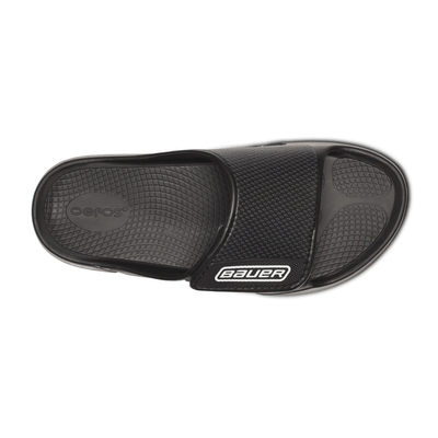 Bauer OOFOS Sport Flex Slide Sandals - Black - TheHockeyShop.com
