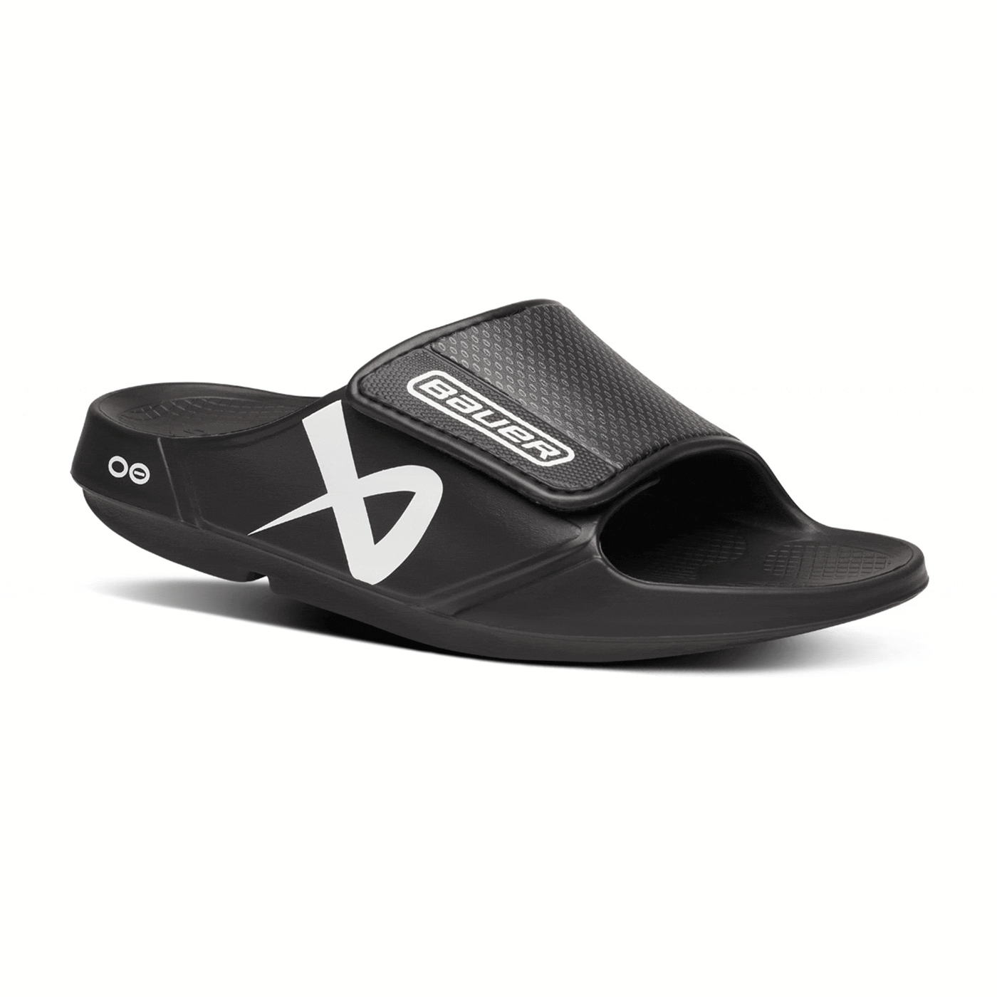 Bauer OOFOS Sport Flex Slide Sandals - Black - TheHockeyShop.com